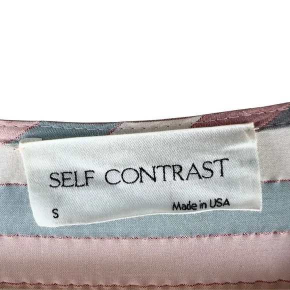 SELF CONTRAST Sophia Elegant MAXI DRESS Romantic Boho STRIPE RAINBOW WOMENS S - Picture 10 of 10